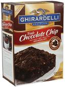 Continental Mills Ghirardelli Triple Chocolate Chip Brownie Mix, 120 Ounce -- 4 per case