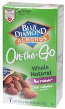 Blue Diamond 100 Calories Whole Natural Almonds, 4.38 Ounce -- 6 per case