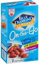 Blue Diamond 100 Calories Roasted Lightly Salted Low Sodium Almonds, 4.2 Ounce -- 6 per case