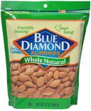 Blue Diamond Whole Natural Almonds, 12 Ounce -- 6 per case