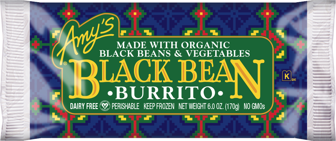 Amys Black Bean Vegetable Burrito, 6 Ounce -- 12 per case.