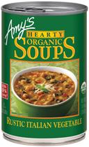 Amys Organic Hearty Rustic Italian Vegetable Soup, 14 Ounce -- 12 per case.