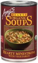 Amys Organic Hearty Minestrone with Vegetables Soup, 12.7 Ounce -- 12 per case.