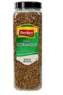 Durkee Whole Coriander - 11 oz. container, 6 per case
