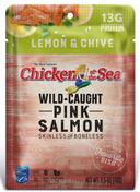 Chicken of the Sea Wild Caught Skinless/Boneless Pink Salmon with Lemon and Chive, 2.5 Ounce Pouch -- 12 per case