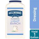 Hellmann's Light Ranch Salad Dressing Jug, 1 gallon -- 4 per case