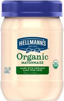 Hellmanns Organic Original Mayonnaise Spread, 15 Fluid Ounce -- 6 per case