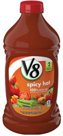 V8 Spicy Hot 100 Percent Vegetable Juice, 64 Fluid Ounce -- 6 per case