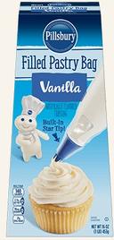 Pillsbury Filled Pastry Bag Vanilla Frosting, 16 Ounce -- 6 per case