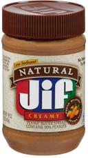 Jif Natural Creamy Peanut Butter, 16 Ounce -- 12 per case