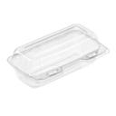 Par Pak Plastic Clear 1 Compartment Hot Dog Hinged Lid Carryout Container -- 250 per case.