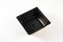 Par Pak Plastic Black Square Food Tray, 6 inch -- 2500 per case.