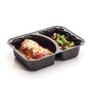 Par Pak 2 Compartment Plastic Portion Tray, 6.5 x 5 x 1.5 inch -- 1000 per case.