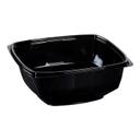 WNA Par Pack PETE Thermoform Black Medium Square Bowl, 48 Ounce -- 300 per case.