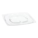 WNA Par Pack PETE Thermoform Clear Flat Lid for Large Square Bowl -- 150 per case.
