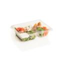 Par Pak Plastic Clear Flat 3 Compartment Food Tray Lid Only, 8.84 x 6.81 x 0.49 inch -- 300 per case.