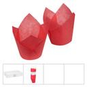 Lapaco Small Red Tulip Baking Cup, 200 count per pack -- 5 per case.