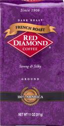 Red Diamond French Roast Ground Coffee, 11 Ounce Bag -- 12 per case