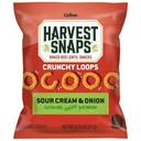 Harvest Snaps Sour Cream and Onion Crunchy Loops, 0.75 Ounce -- 24 per case