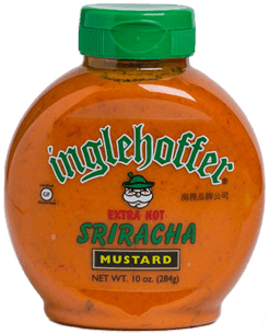 Inglehoffer Extra Hot Sriracha Mustard, 10.25 Ounce Squeeze Bottle -- 6 per case
