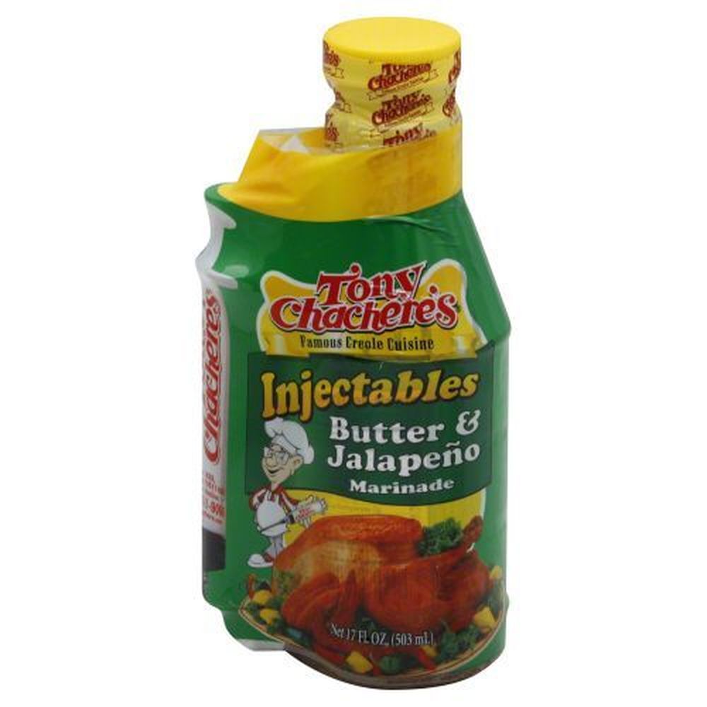 Tony Chacheres Creole Butter and Jalapeno Injectable Marinade, 17 Ounce -- 6 per case