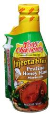 Tony Chacheres Creole Foods Praline Honey Ham Injectable Marinade, 17 Ounce Bottle -- 6 per case