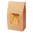 Bagcraft Natural Window Tortilla Chip Bag, 7.5 x 4.25 x 14.63 inch -- 250 per case.