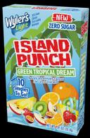 Wylers Light Singles To Go Island Punch Green Tropical Dream Drink Mix, 0.91 Ounce -- 12 per case