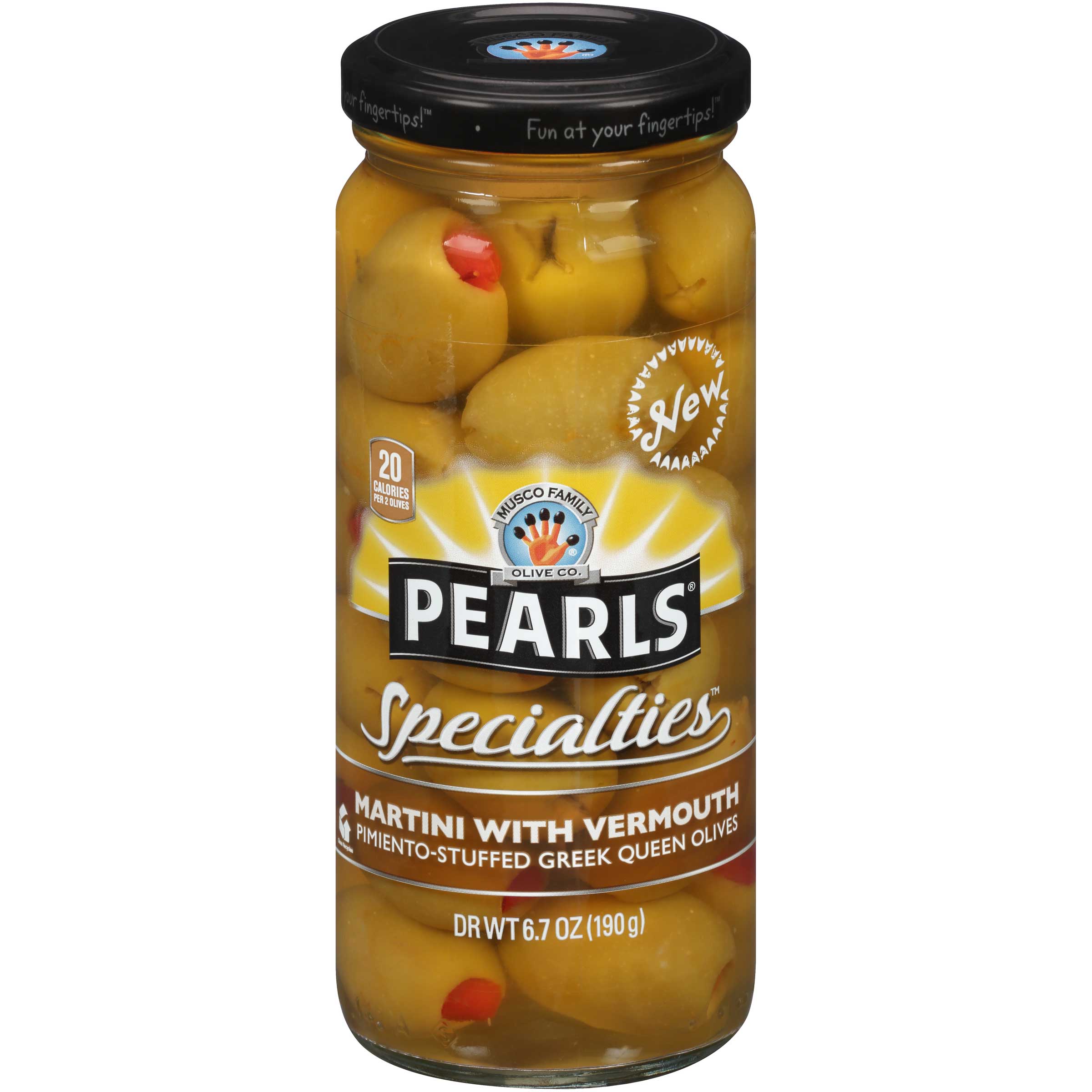 Pearls Martini with Vermouth Greek Queen Olives, 6.7 Ounce -- 6 per case.