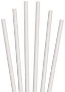 Aardvark Unwrapped Paper White Giant Straw, 7.75 inch -- 2800 per case
