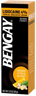 Listerine Bengay Ginger Citrus 4 Percent Lidocaine Cream, 3 Ounce -- 36 per case