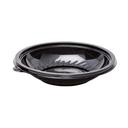 WNA Pack N Serve Shallow PET Black Round Container Bowl, 24 Ounce -- 50 per case.