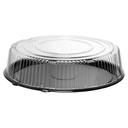 WNA Casuals PET Black Round Tray with Clear Dome Lid Combo, 18 inch -- 25 per case.