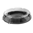 WNA CheckMate Black Round High Edge Rigid Tray with Dome Lid Combo, 12 inch -- 25 per case.
