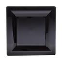 Milan Grand 8.75 inch Black Premium Heavyweight Plastic Plate, 12 count - 14 per case