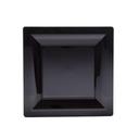 Milan Grand 6.75 inch Black Premium Heavyweight Plastic Plate, 12 count - 14 per case