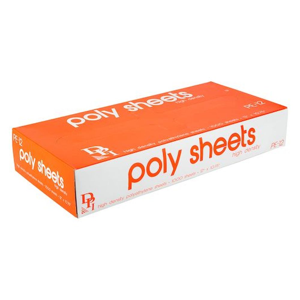 Durable Packaging 12 x 10.75 inch Heavy Duty Poly Sheet, 1000 count - 10 per case