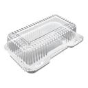 Durable Packaging Clear Plastic Medium Oblong Hoagie Hinged Container, 250 count