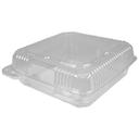 Durable Packaging Medium Clear Plastic Hinged Container, 9 x 9 inch -- 200 per case