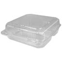 Durable Packaging Clear Plastic Hinged 3 Compartment Container, 9 x 9 inch -- 200 per case