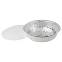 Durable Packaging Aluminum Round Container with Board Lid, 9 inch -- 250 per case