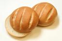 Rotellas White Gourmet Split Top Hamburger Bun, 4 inch -- 48 per case.