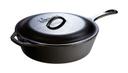Lodge Cast Iron Covered Deep Skillet, 5 Quart.