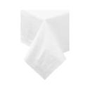 Hoffmaster Cellutex Tissue/Poly White 3-Ply Greek Key Tablecover, 72 x 72 inch -- 25 per case