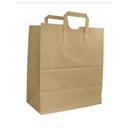 Ajm Plain Brown Bag with Handle, 300 count