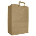 AJM Packaging E Z Tote Natural Kraft Grocery Sack with Handle -- 300 per case.