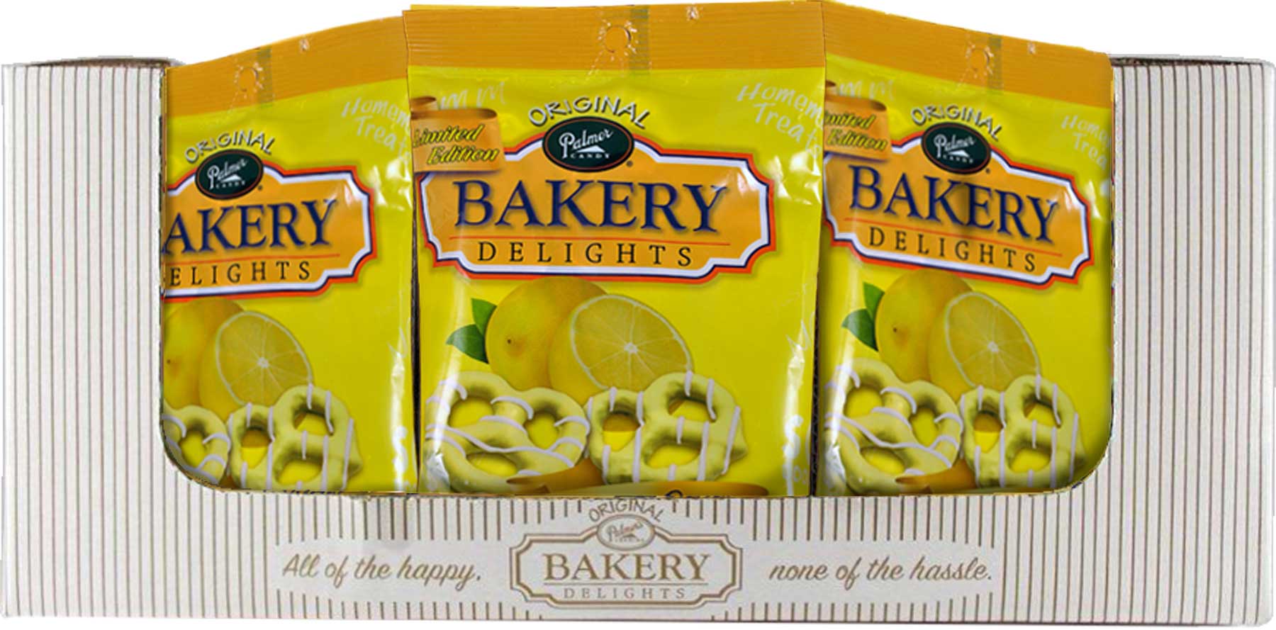 Palmer Candy Bakery Delights Lemon N Cream Yogurt Pretzel, 5 Ounce -- 24 per case