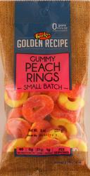 Golden Recipe Gummy Peach Rings, 8 Ounce -- 8 per case.