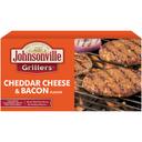 Johnsonville Cheddar Cheese and Real Bacon Flavor Bratwurst Patties, 24 Ounce -- 9 per case.
