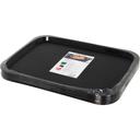 Carlisle Café Polypropylene Black Fast Food Cafeteria Tray, 12 x 16 inch - 6 per pack -- 4 packs per case